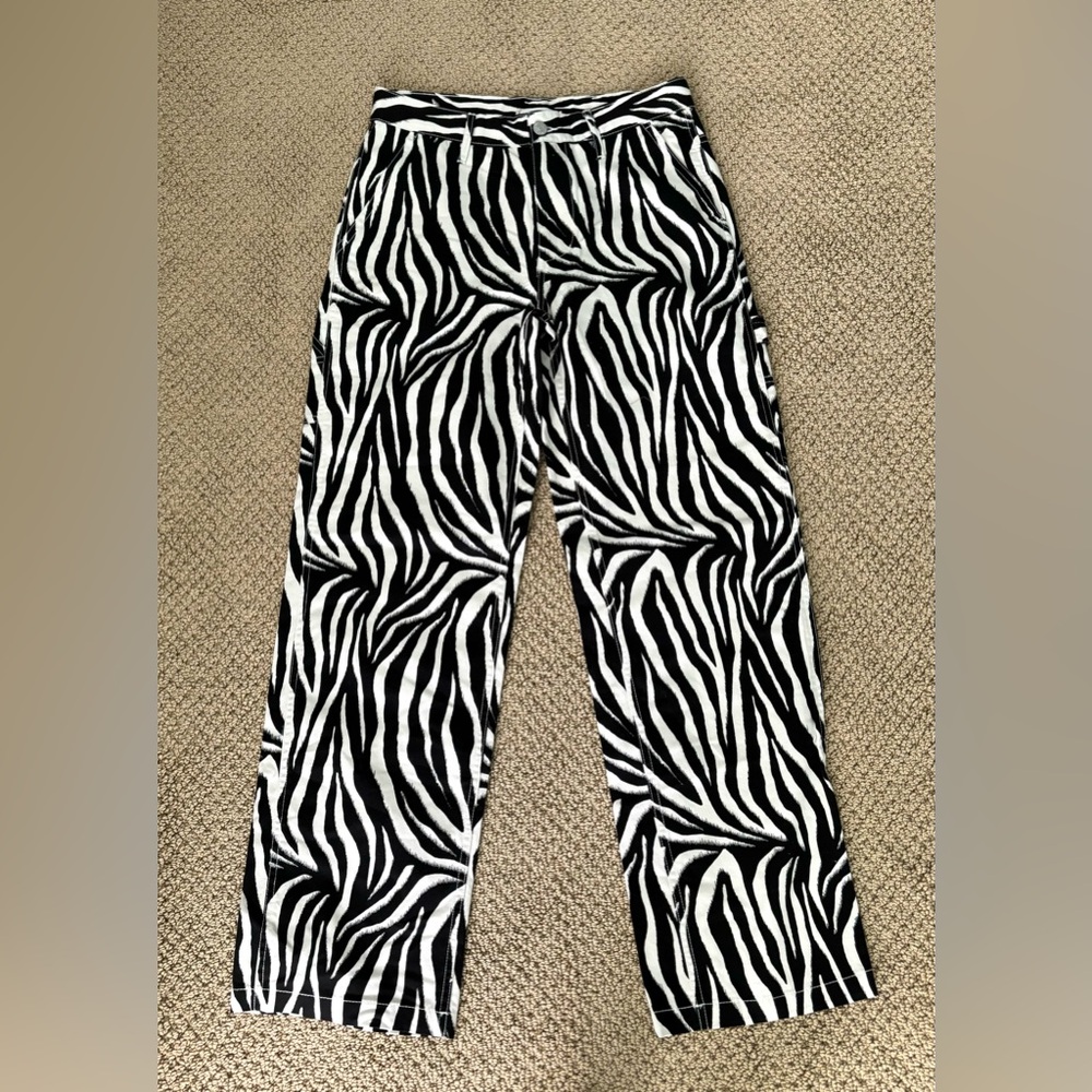 BDG Black And White Zebra High Wasted Jeans